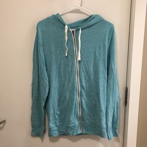 Teal zip up hoodie
